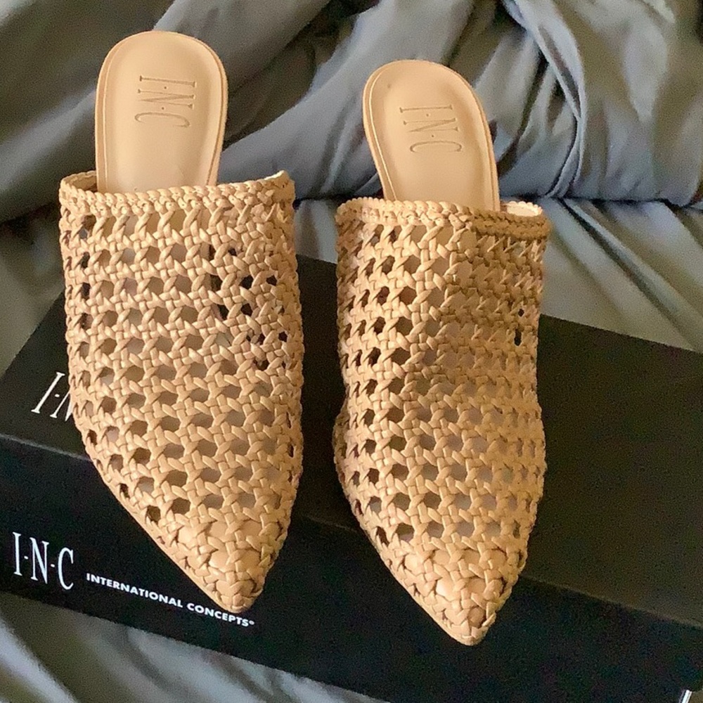 Worn once , Nude women’s INC. Heel slides